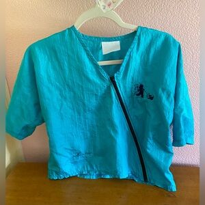 Women’s Crop Too Blue Grooming Smock Size M